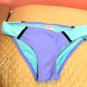 Blue and green bikini bottom - cheeky